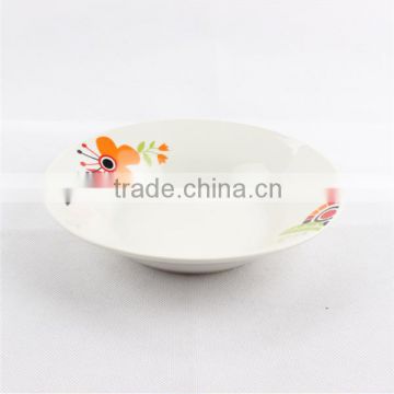 Porcelain plate , soup plate,bulk dinner plate with flower decal