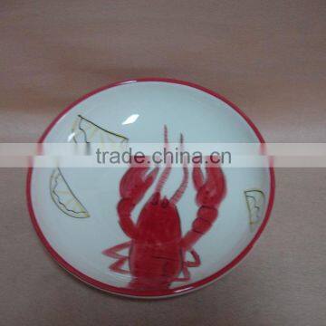 YT lobster design stock ceramic plate