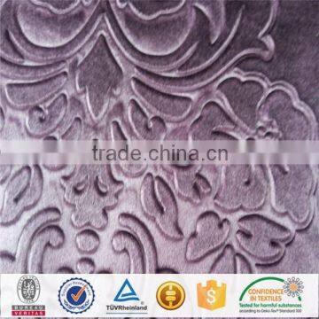 2015 New Design 3D Embossed Sofa/Car Upholstery Fabric French Velvet /Velour