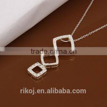 wholesale Manufacturer price 925 sterling silver three-square crystal pendant