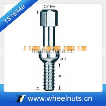 28mm thread ball should middle concave safety screw bolt