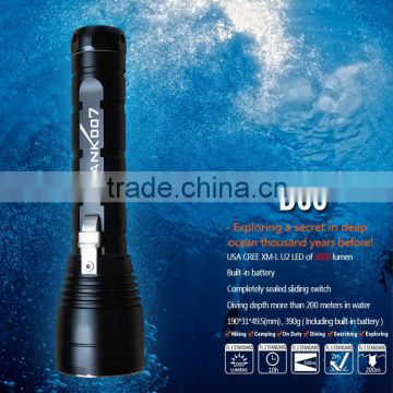 military quality diving light,200m diving depth,500m range from TANK007 manufacturer diving light