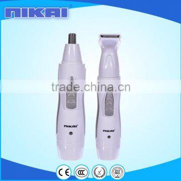 NIKAI 2 IN 1 timmer for beard mustache ear&nose hair trimmer