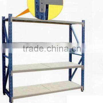 Long-span Medium-duty Warehouse Storage Shelving, metal warehouse racking system