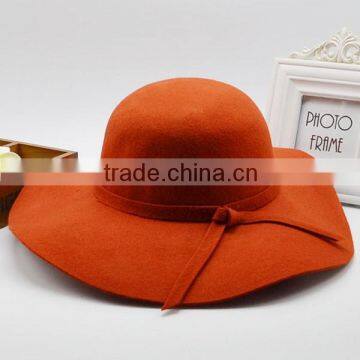In Stock Cheap Wide Brim Wool Felt Hat Blank Wholesale photo-2