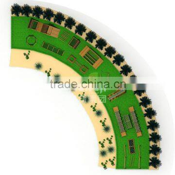 Kaiqi KQ60085A Children Wooden Outdoor Playground Play Attractions for Park Public Facilities photo-2