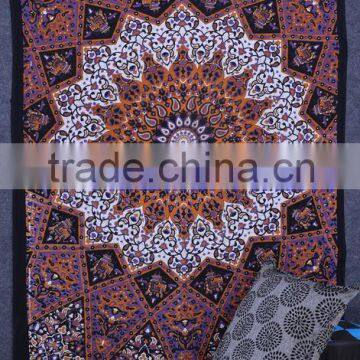 Hippie Mandala Block Printed Tapestry Wall Decor Throw Table Cover 100% Cotton Bedspread Indian Jaipur Manufacturer & Wholesaler photo-3