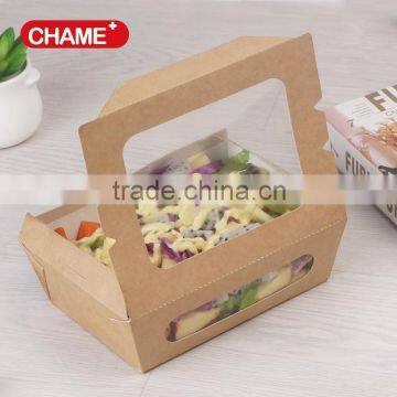 Kraft paper clamshell packaging salad box