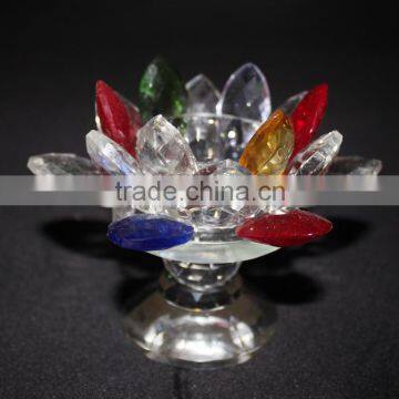Crystal colorful lotus flower for wholesale