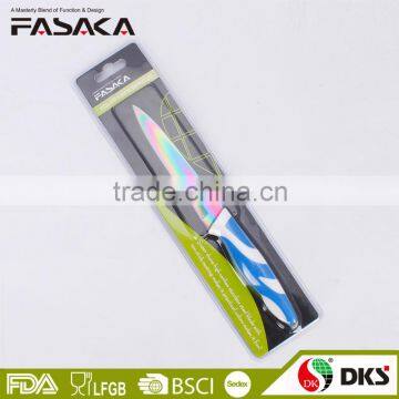 TC1301UDB 5 inch Utility Knife with Double Blister Packing Non-stick Titanium Coating Colored Kitchen Knife