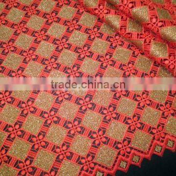 2015 Golden Guipure Lace Fabric Dress Making Lace Fabric Bulk Lace Fabric photo-3