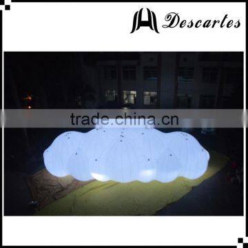 Event decorative inflatable air cloud, lighting inflatable helium cloud for Christmas