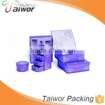 Printed logo matt lamination custom drawer storage box