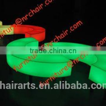 shanghai commercial furniture nightclub outdoor acrylic led illuminated bench