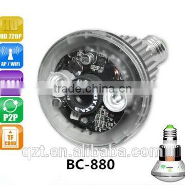 BC-880 H.264 P2P Night Vision Motion Detection Wifi Network Bulb CCTV Camera