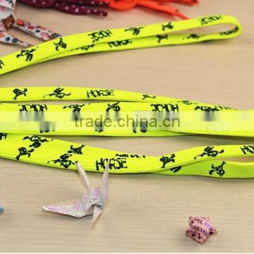 stamped bright color stretch shoelaces