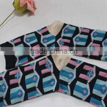 colorful houses cool cotton girls socks