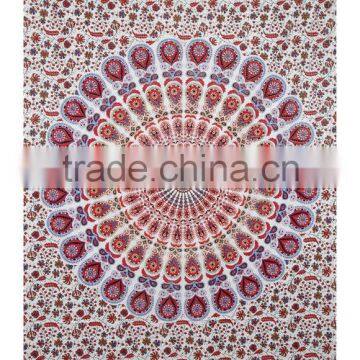 Indian Wholesale Tapestry Wall Hanging Hippie Indian Twin Bedspread Blue Mandala Throw Tapestries Exporter Supplier