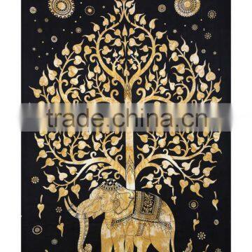 Twin Mandala Tapestry Wall Hanging Dorm Decor Wall Tapestries Indian Tapestry Twin Psychedelic Wall Tapestries Indian Supplier