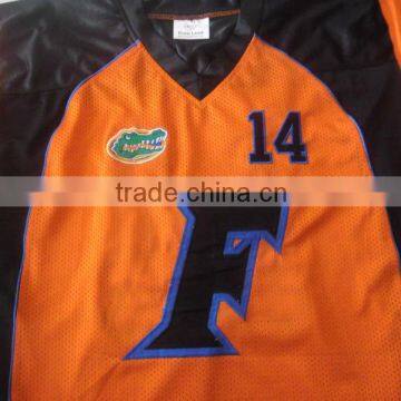 Custom Made 100 % Polyester Tackle Twill Football Front Big Logo
