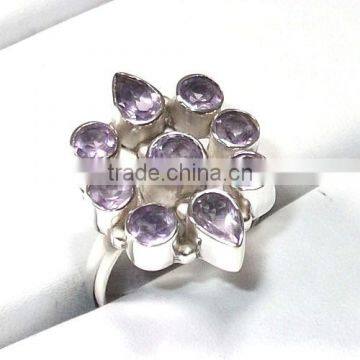 Amethyst silver ring .925 Sterling Silver Genuine Amethyst Rings