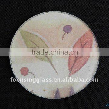 High quality tempered&patterned glass coasters