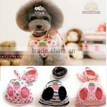lovely pet/dog harnesses, small dog harnesses, strawberry dog harnesses with matching leashes
