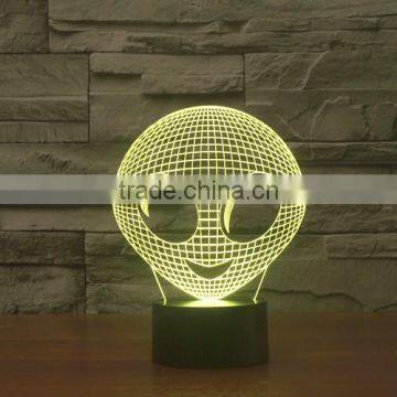 3D Optical Night Light Elien 7 RGB Light Colors 10 LEDs AA Battery or DC 5V Mixed Lot photo-3
