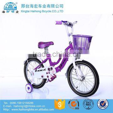 Nice purple kid bike with back