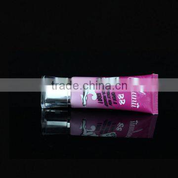 dia30mm 50ml super oval plastic cosmetic tube for BBcream with tip nozzle made in China