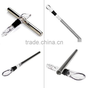 Stainless Steel Wine Chiller Stick, Wine Aerator,& Wine Pourer That Enhances Wine Flavor