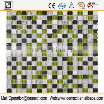 swimming pool mosaic tiles / lowest price pure white mosaic glass