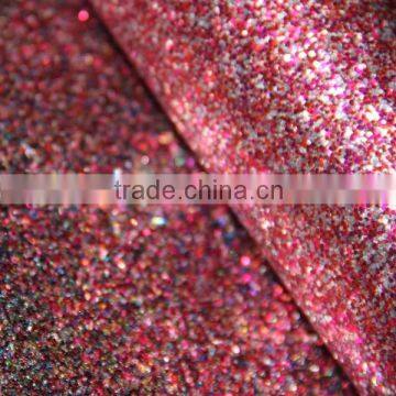 PU chunky glitter material for wallpaper usage with fashion colors