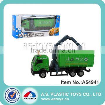 1:43 Sliding sanitation truck diecast model car