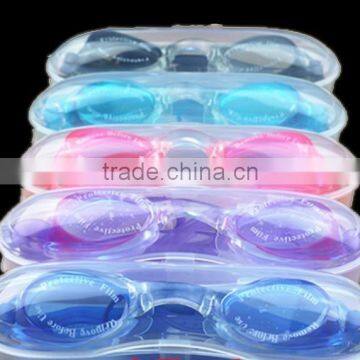 2015 cheap swimming glasses safety goggles with case