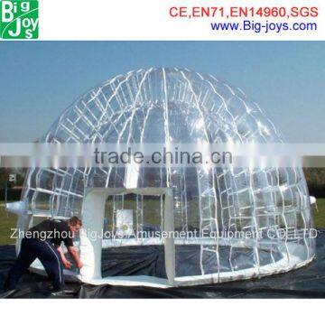 PVC high quality inflatable clear tent for camping party and advertising