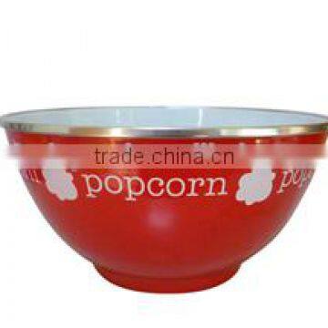 Enamelled aluminium popcorn storage red big bowl