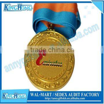 Custom marathon &olympic metal medal with ribbon