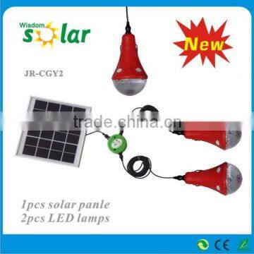 2014 New patented design solar power system for household certified by CE,solar home light ,solar indoor light & 2 LED Lamps