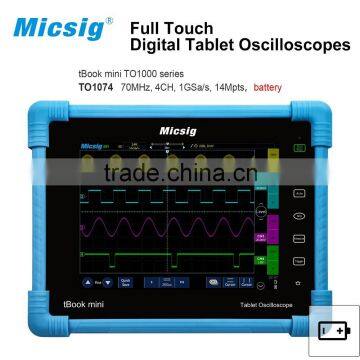 Digital Tablet Oscilloscope TO1074 70 MHz 4CH high performance with battery for automotive