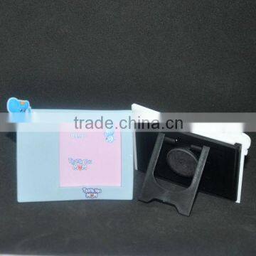 top quality custom 3d soft pvc magnet photo picture frame with handle