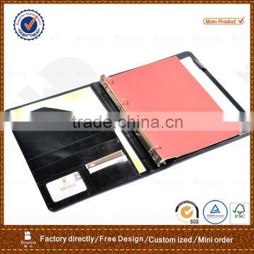 Leather Folder With Emboss Logo/ A4 Ring Binder Folder photo-2