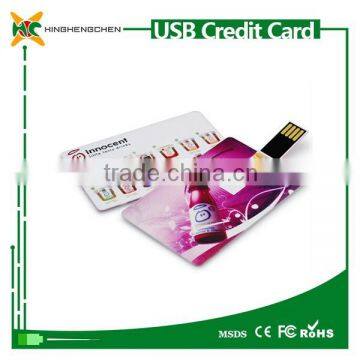 disposable usb stick for 8GB 16GB 32GB 64GB credit card size usb