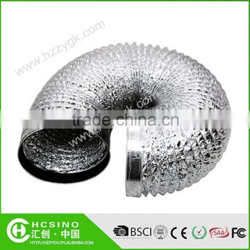 Retractable ventilation aluminum air duct pipe with 2 layers