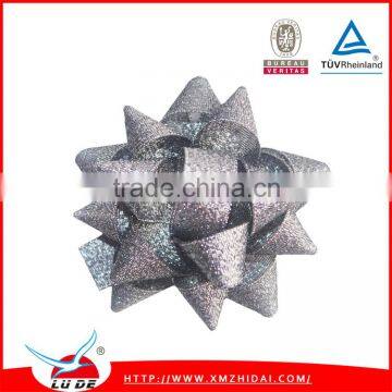 2016 Fancy Gift Ribbon Bows Assorted Colors Metallic Star Bow for Christmas Decoration