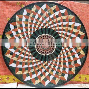 Marble Inlay Flooring , Marble Medallion , Stone Mosaic Medallion