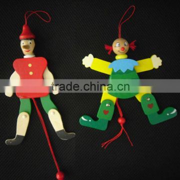 new design wood string doll for children toys