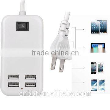 1.5M Desktop 4 Ports USB HUB AC Wall Power Charger Adapter US Plug With Switcher photo-2