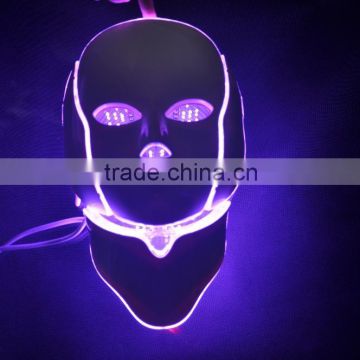 3 color in 1 red/ blue/ purple led beauty light mask for face and neck