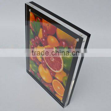 Black and Clear Acrylic Magnet Photo Frame, Plexi-glass Picture Frame photo-3